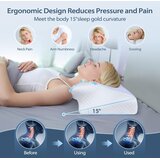 HOMCA Ergonomski Cervikalni Vzglavnik iz Spominske Pene, Ortopedska Podpora za Vrat | Shoptok.si