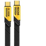 WEKOME wdc-192 usb-c 1m flat yellow/black 100w Kabl ( 60227 ) Cene