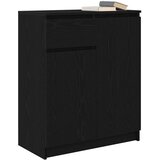 vidaXL Komoda s predalom črna hrast 71x35x84 cm inženirski les | Shoptok.si