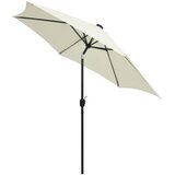  Vrtni suncobran LED s aluminijskim stupom 300 cm pijesak bijeli | Eponuda.com