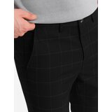 Ombre Men's pants with a classic cut in a delicate check - black | Shoptok.si