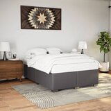 Maison Chic Posteljni okvir - Dvoposteljna postelja - Zakonska postelja siv 140x200 cm umetno usnje-J14989, (21767587) | Shoptok.si
