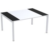 Paperflow Konferenčna miza easyDesk®, VxŠxG 750 x 1500 x 1160 mm, belo/črne barve | Shoptok.si