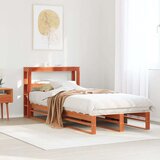 vidaXL Okvir kreveta bez madraca voštano smeđi 100x200 cm od borovine | shoptok.hr