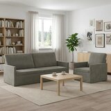  Set sofe 2 pcs Svjetlosiva Kordura tekstil - Svjetlosiva 1-sjedalni + 3-sjedalni (180 cm) | shoptok.hr
