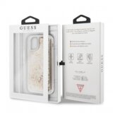 Guess GUHCN61GLHFLGO silikonski ovitek za iPhone 11 - prozoren z zlatimi bleščicami | Shoptok.si