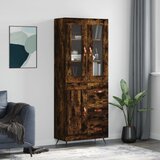 The Living Store Visoka komoda dimljen hrast 69,5x34x180 cm inženirski les - Visoka Omarica, (21657452) | Shoptok.si