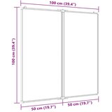  Magnetna bijela ploča sklopiva 100 x 100 x 1,7 cm aluminijska | shoptok.hr