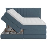 Premium Living Postelja Boxspring Lina, Modra, 200x200 | Shoptok.si