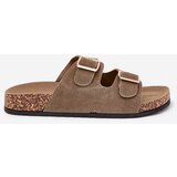 Boto Women's sandals on cork platform with golden buckles pink Lisavionea | Shoptok.si