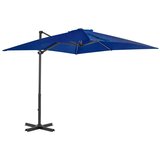 vidaXL Vrtni senčnik z aluminijastim drogom sinje moder 250x250 cm Cene
