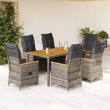 vidaXL 7-dijelni vrtni blagovaonski set sivi od poliratana | shoptok.hr