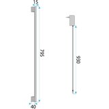 Toolight Zidna lampa LED LHJ063-W 80cm crna | shoptok.hr
