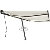  Tenda na ručno uvlačenje s LED svjetlima 400 x 350 cm krem Cijene