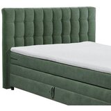 MID.YOU POSTELJA BOXSPRING 180 cm x 200 cm , tekstil, leseni material olivno zelena | Shoptok.si