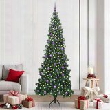 vidaXL Kotično umetno božično drevo Zelena 240 cm PVC in kovina | Shoptok.si