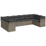  10-dijelni set vrtnih sofa od poliratana s jastucima sivi | shoptok.hr