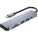  Adapter-konverter USB Tip C 3.1 na HDMI/3xUSB ( 55-075 ) Cene
