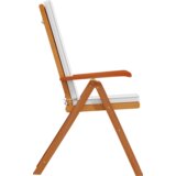  Stolica za vrt s nagibom s jastučićima 6 kom Solidna tikovina | shoptok.hr