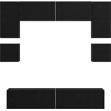 vidaXL Komplet TV omaric s polico Drugo 8 pcs Črni hrast 80 x 30 x 30 cm | Shoptok.si
