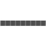 vidaXL set panela za ogradu WPC 1564 x 186 cm crni | shoptok.hr