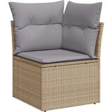  set 7 delni vrtni kavč z blazinami bež poli ratan, (22092768) | Shoptok.si