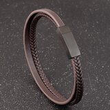  Moška zapestnica double layer - rjava | Shoptok.si