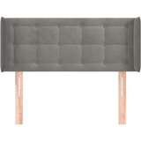  Vzglavje z ušesi temno sivo 93x16x78/88 cm žamet, (20952751) | Shoptok.si