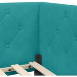  Kutni okvir kreveta Tirkizna 90 x 190 cm Baršun | shoptok.hr