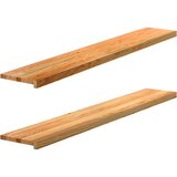  Prozorske klupice 2 kom svijetlosmeđe 160x25x2 cm masivne hrast | shoptok.hr