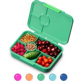 None schmatzfatz by Klarstein, Lite posoda za malico, 6 predelkov, 20,8 × 4,5 × 15 cm (Š × V × G), brez BPA, izredno lahek Tritan | Shoptok.si