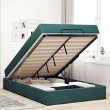 vidaXL Konstrukcija postelje Temno zelena 140 x 190 cm Žamet | Shoptok.si