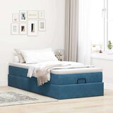 vidaXL okvir kreveta s madraca tamnoplavi 90x200cm baršunasti | shoptok.hr