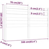  Uzglavlje za krevet sivo 166 x 4 x 100 cm od masivne borovine | shoptok.hr