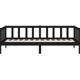  Dnevni ležaj crni 90 x 190 cm od masivne borovine | shoptok.hr