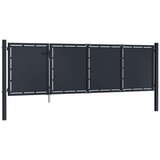 vidaXL Vrtna vrata iz jekla 350x75 cm antracitna, (21040219) | Shoptok.si