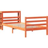 vidaXL Posteljni okvir z vzglavjem voščeno rjava 75x190 cm borovina, (21304030) Cene