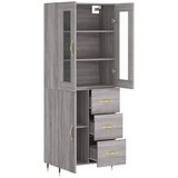  Visoka komoda siva sonome 69,5x34x180 cm od konstruiranog drva Slike