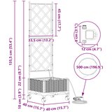  Vrtni planter s navodnjavanjem i kotačima Crna 40 x 40 x 132 cm | Eponuda.com