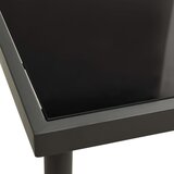  Vrtni blagovaonski stol antracit 80 x 80 x 72 cm staklo i čelik | shoptok.hr