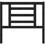  Posteljno vzglavje črno 106x4x100 cm trdna borovina, (20644569) | Shoptok.si