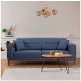 Atelier Del Sofa Temno modra raztegljiva sedežna garnitura 223 cm Liones – Cene