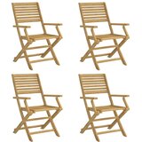  Sklopive vrtne stolice 4 kom 54,5x61,5x86,5 cm od drva bagrema | shoptok.hr