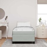  Krevetna konstrukcija Svijetlo siva 100 x 200 cm tkanina | shoptok.hr
