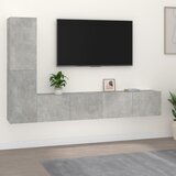  4-dijelni set TV ormarića siva boja betona drveni | Shoptok.si