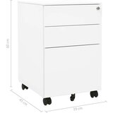 vidaXL Premična omara za dokumente bela 39x45x60 cm jeklo | Shoptok.si