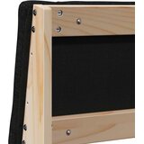  Tapecirani uzglavlje Crna 140 cm Čvrsto borovo drvo | shoptok.hr