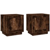  Noćni ormarići 2 kom boja dimljenog hrasta 44x35x45 cm drveni | Eponuda.com