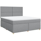  Krevet s oprugama i madracem svjetlosivi 180x200 cm od tkanine | shoptok.hr