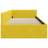 vidaXL Kutni okvir kreveta Žuta 80 x 200 cm Velvet i inženjerski drvo | shoptok.hr